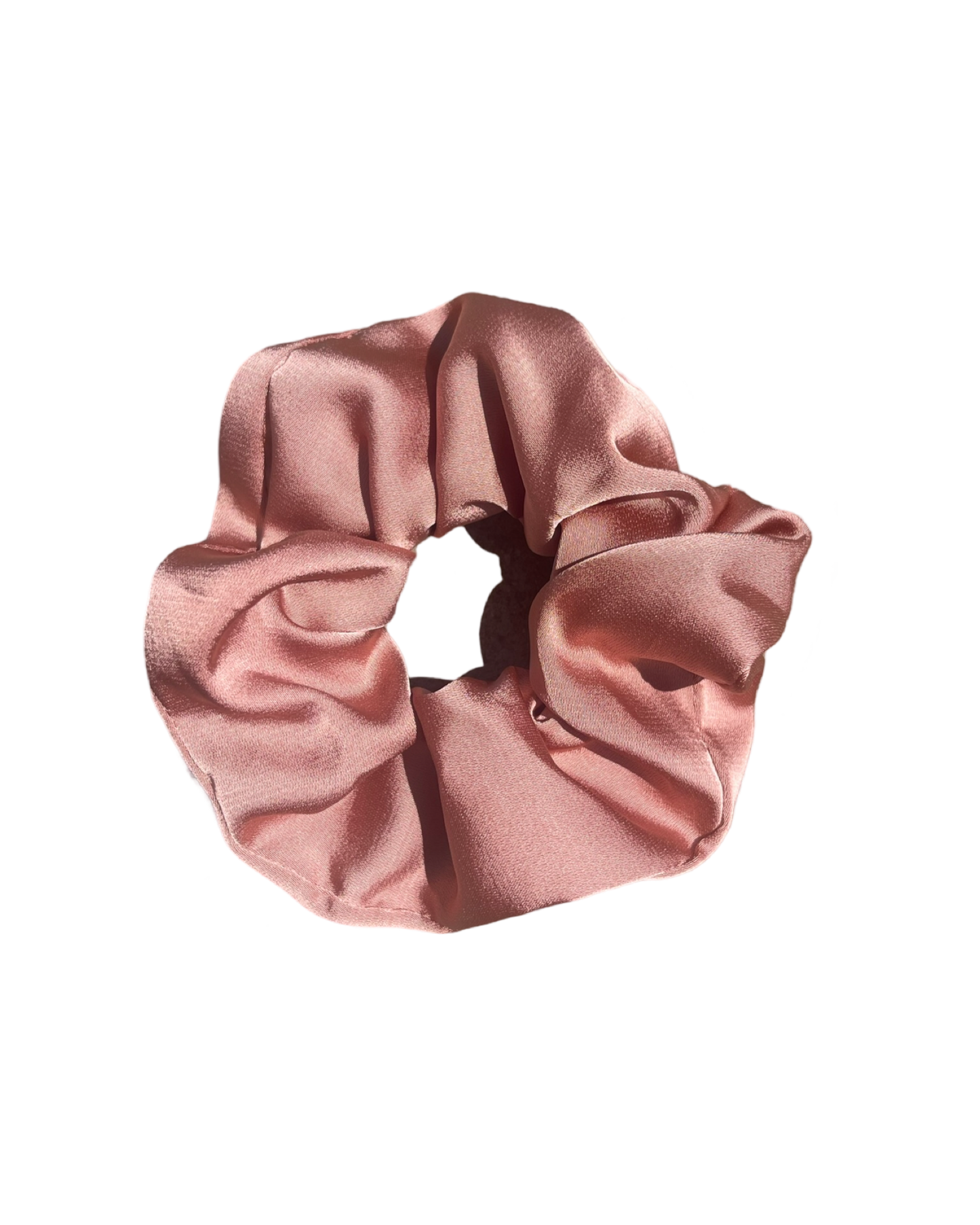 Rose Pink Thick Silky Scrunchie